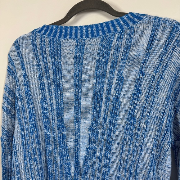 Pilcro High-Low Hem Lightweight Knit Blue Striped Women's Sweater Size XXS - Picture 11 of 13